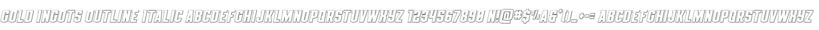 Gold Ingots Outline Italic