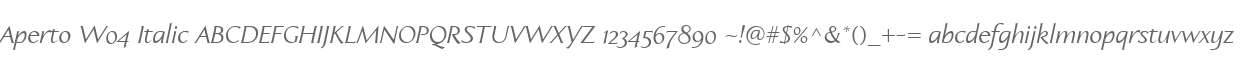 Aperto W04 Italic