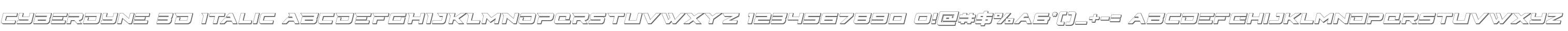 Cyberdyne 3D Italic
