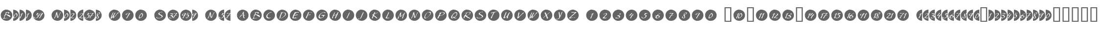 Bullet Numbers W90 Script Neg
