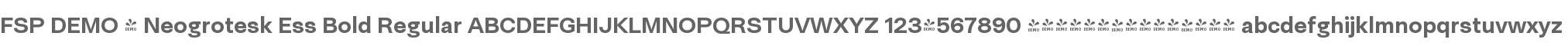 FSP DEMO - Neogrotesk Ess Bold
