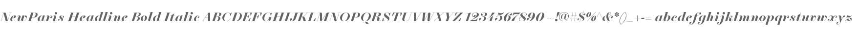 NewParis Headline Bold Italic