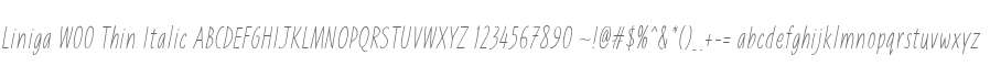 Liniga W00 Thin Italic