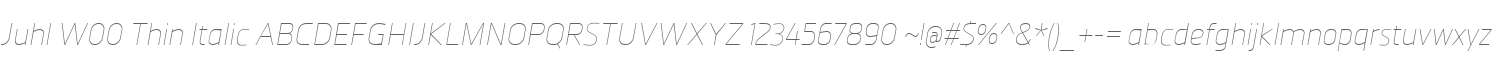 Juhl W00 Thin Italic