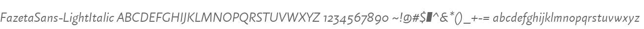 FazetaSans-LightItalic