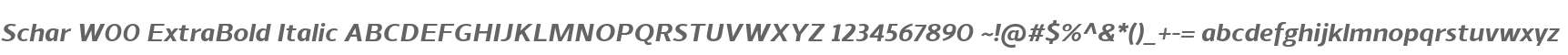 Schar W00 ExtraBold Italic