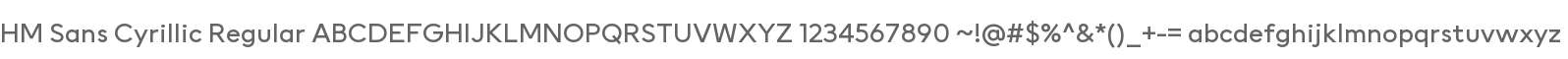 HM Sans Cyrillic Regular