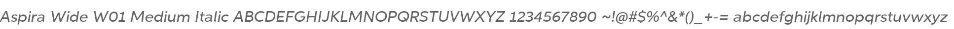 Aspira Wide W01 Medium Italic