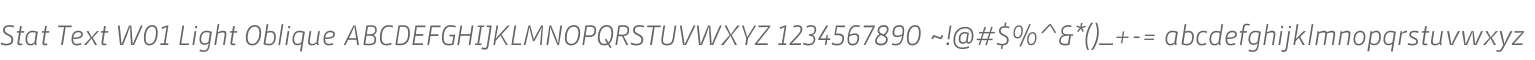 Stat Text W01 Light Oblique