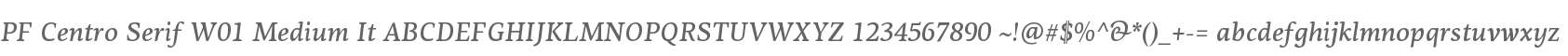 PF Centro Serif W01 Medium It
