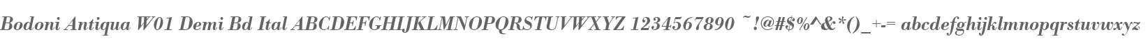 Bodoni Antiqua W01 Demi Bd Ital