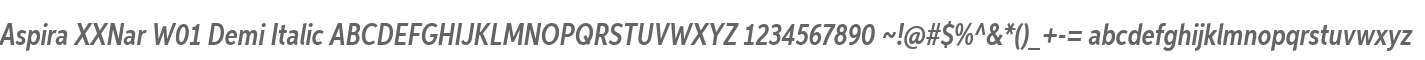Aspira XXNar W01 Demi Italic
