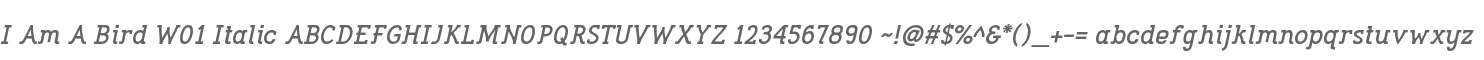 I Am A Bird W01 Italic