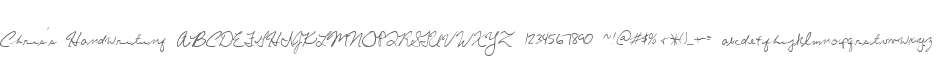 Chris's Handwriting