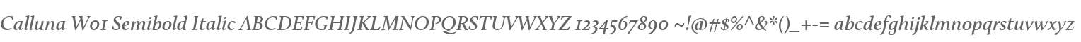 Calluna W01 Semibold Italic
