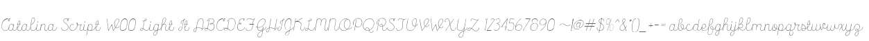 Catalina Script W00 Light It