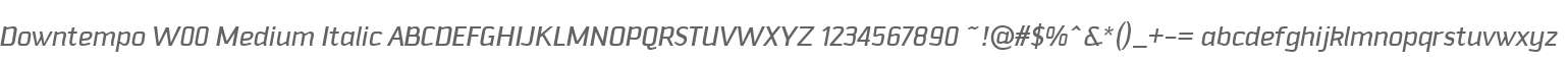 Downtempo W00 Medium Italic