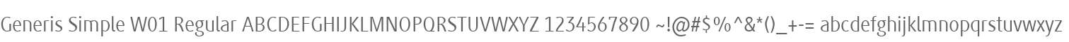 Generis Simple W01 Regular