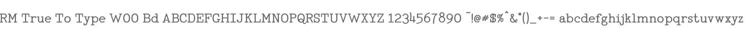 RM True To Type W00 Bd