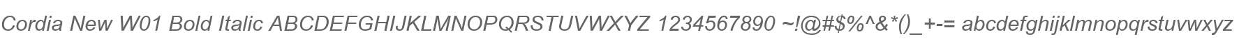 Cordia New W01 Bold Italic
