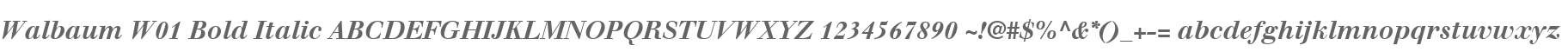 Walbaum W01 Bold Italic