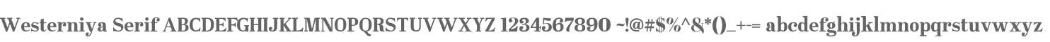 Westerniya Serif