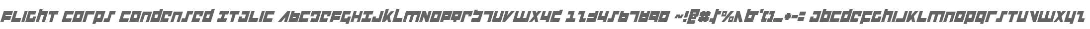 Flight Corps Condensed Italic