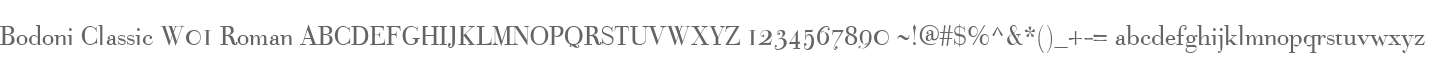 Bodoni Classic W01 Roman