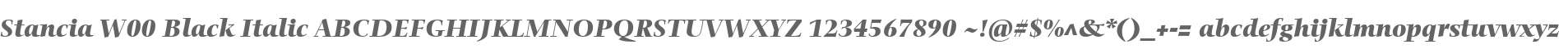 Stancia W00 Black Italic