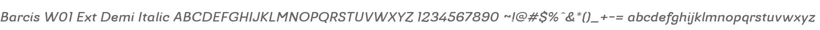 Barcis W01 Ext Demi Italic