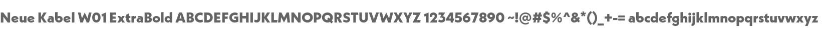 Neue Kabel W01 ExtraBold