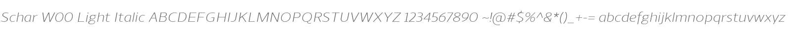Schar W00 Light Italic