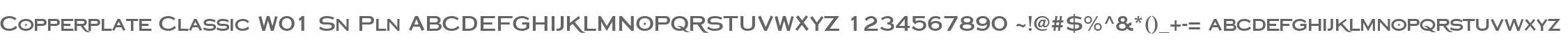 Copperplate Classic W01 Sn Pln