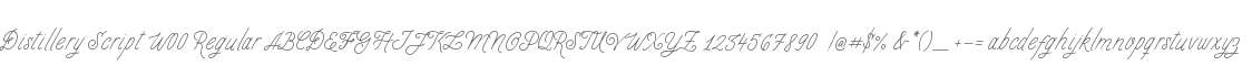 Distillery Script W00 Regular