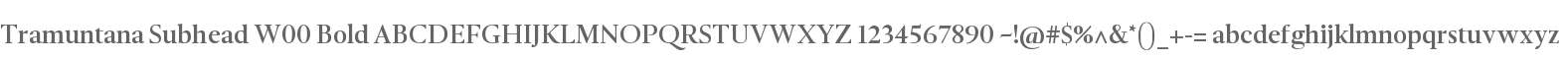 Tramuntana Subhead W00 Bold