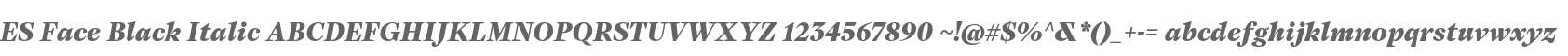 ES Face Black Italic