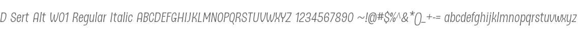 D Sert Alt W01 Regular Italic