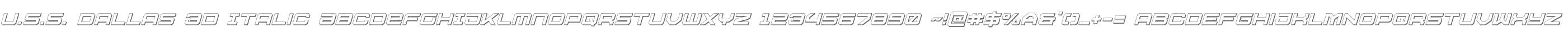 U.S.S. Dallas 3D Italic