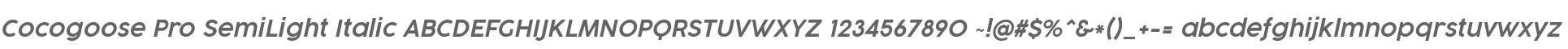 Cocogoose Pro SemiLight Italic