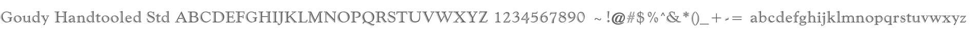 Goudy Handtooled Std