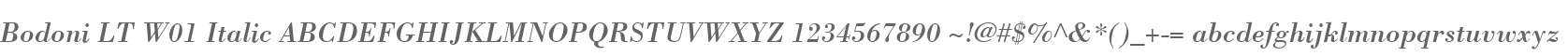 Bodoni LT W01 Italic