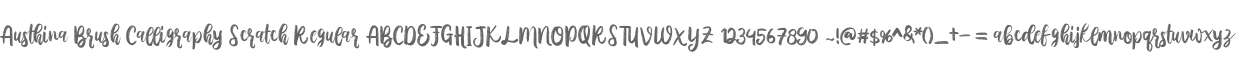 Austhina Brush Calligraphy Scratch Regular