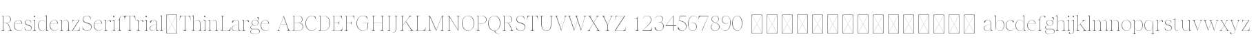 Residenz Serif Trial Thin Large