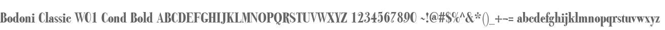 Bodoni Classic W01 Cond Bold