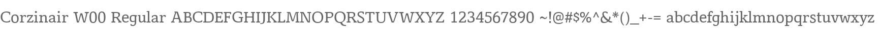 Corzinair W00 Regular