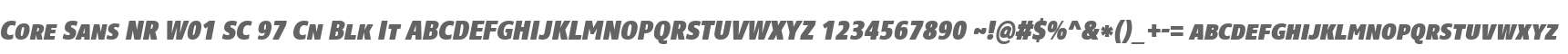 Core Sans NR W01 SC 97 Cn Blk It
