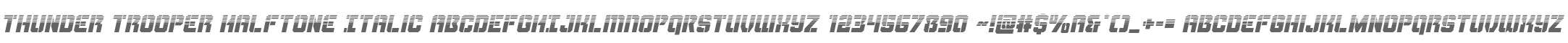 Thunder Trooper Halftone Italic