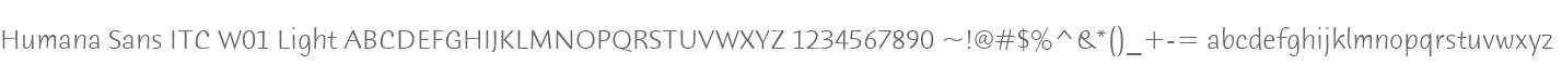 Humana Sans ITC W01 Light