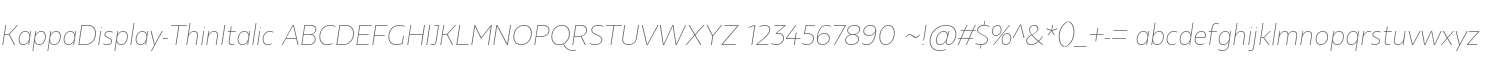 KappaDisplay-ThinItalic