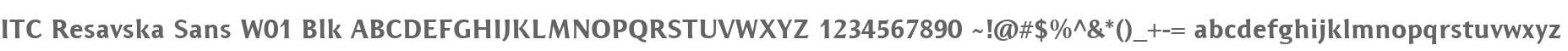 ITC Resavska Sans W01 Blk